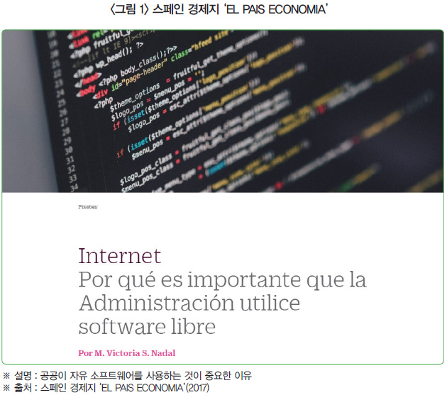 <그림 1> 스페인 경제지 ‘EL PAIS ECONOMIA’