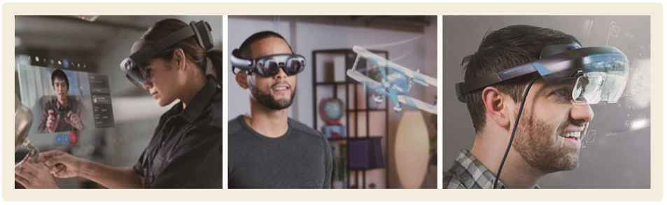 HoloLens 2(좌), Magic Leap One(중), DreamGlass(우)