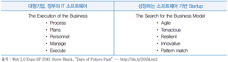 대형기업, 정부의 IT 소프트웨어/ 성장하는 소프트웨어 기반 Startup