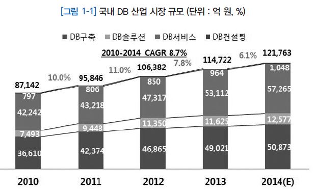 국내 DB 산업 시장 규모